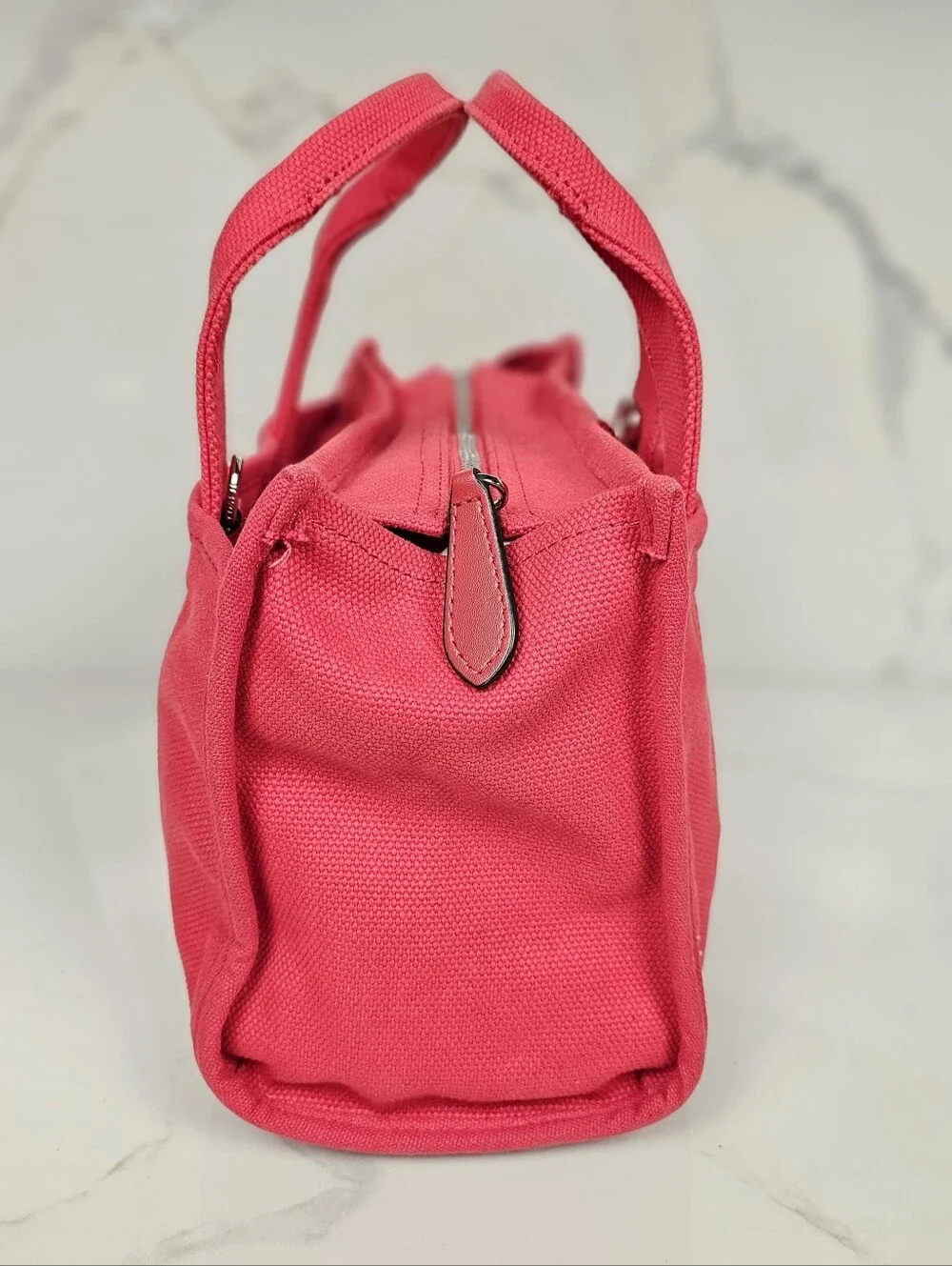 Coach Canvas Tote Bag Red New York Logo Crossbody Shoulder Purse‎